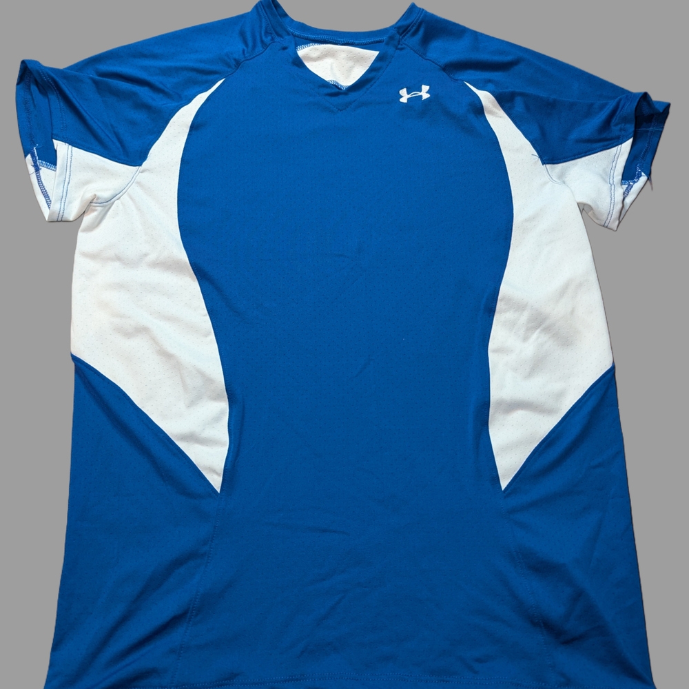 Under Armour Men’s Royal Blue and White Athletic Performance Tee
